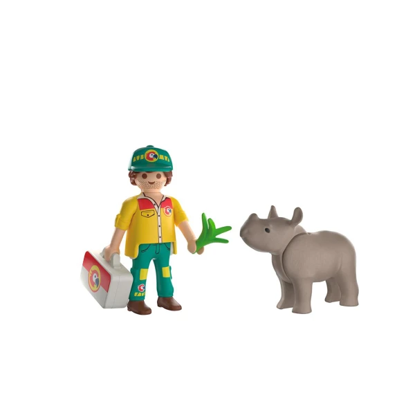 PLAYMOBIL DUOPACK RANGER WITH RHINO