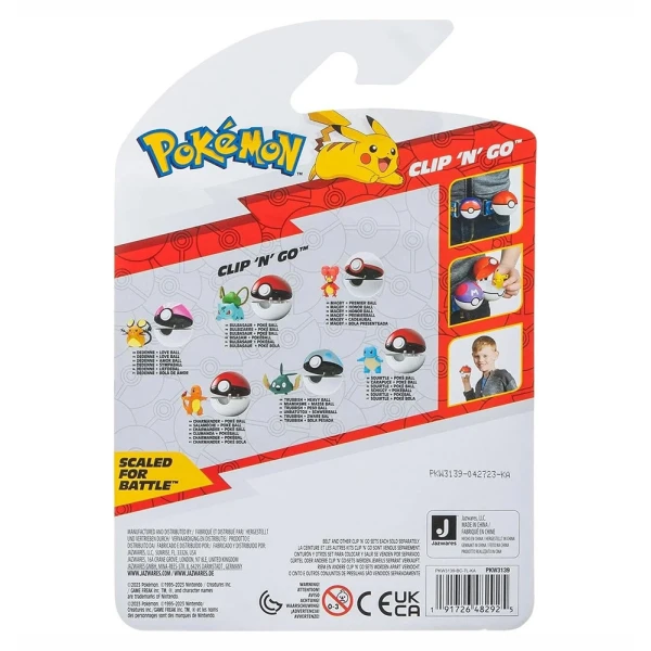 POKEMON POKE BALL CLIP N GO ΜΕ ΦΙΓΟΥΡΑ W15 MAGBY AND PREMIER BALL