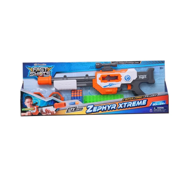 FAST SHOTS ZEPHYR XTREME ΜΕ 12 ΑΦΡΩΔΗ ΒΕΛΑΚΙΑ ΚΑΙ 2 ΣΤΟΧΟΥΣ