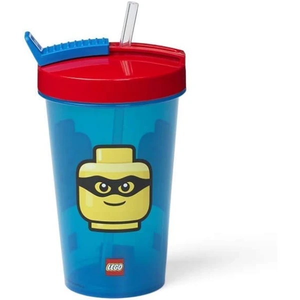 LEGO ΠΟΤΗΡΙ 500ml ΜΕ ΚΑΛΑΜΑΚΙ ICONIC CLASSIC LEGO 023 BRIGHT BLUE