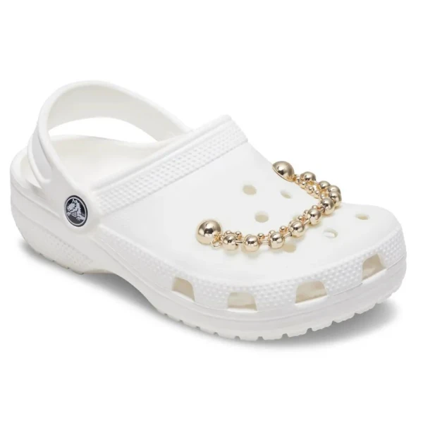 CROCS CHARM UNIQUE GOLD AND CRYSTAL DOUBLE CHAIN