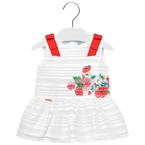 MAYORAL DRESS FLOWERS WHITE