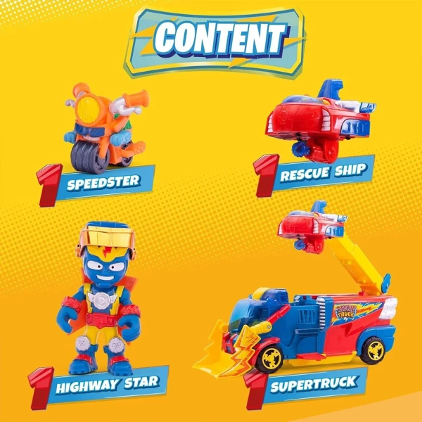 SUPERTHINGS VEHICLE WITH LIGHTS AND SOUNDS 2 IN 1 RESCUE TRUCK FORS AGES 3+