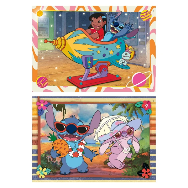 CLEMENTONI ΠΑΙΔΙΚΟ ΠΑΖΛ SUPER COLOR DISNEY STITCH 2X60 τμχ