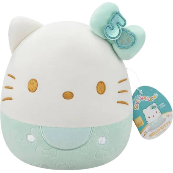 SQUISHMALLOWS SANRIO HELLO KITTY 50TH ANNIVERSARY ΑΝΑΓΛΥΦΟΣ ΦΙΟΓΚΟΣ ΛΟΥΤΡΙΝΟ 20 εκ. - ΠΡΑΣΙΝΗ HELLO KITTY