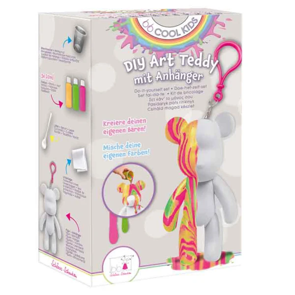 KEYCHAIN SET DIY TEDDY BEAR - 4 COLOURS