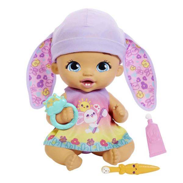 MY GARDEN BABY - BRUSH & SMILE LITTLE BUNNY BABY PINK HAIR