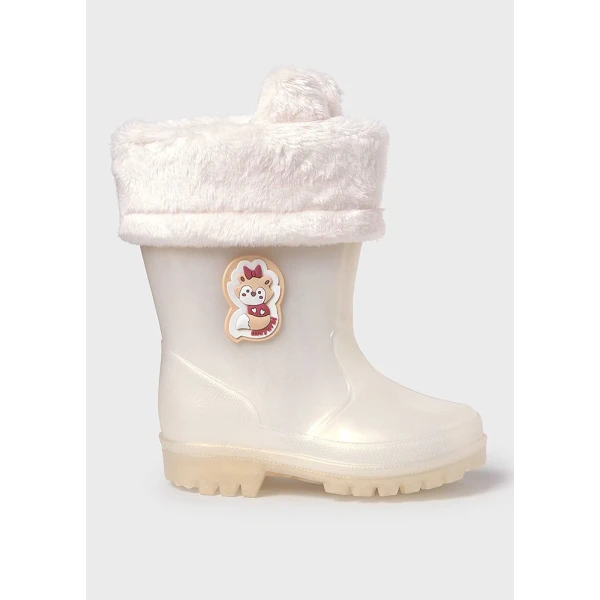 MAYORAL RAIN BOOTS LINED PEARL