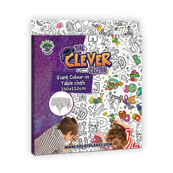 SPLAT PLANET GIANT COLOURING TABLECLOTH 240X120 cm CLEVER