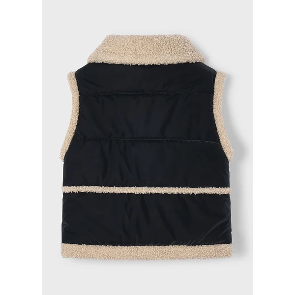 MAYORAL VEST CONTRASTS SHEEP BLACK 