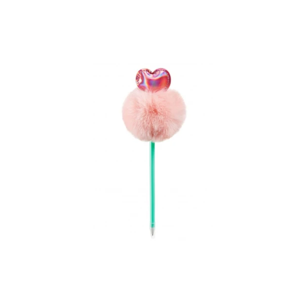MIQUELRIUS BACK2FUN PEN WITH POM POM HEART - 2 DESIGNS