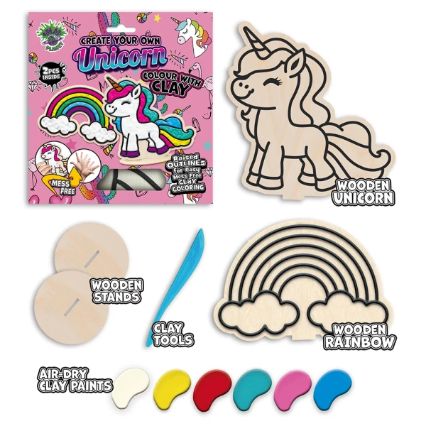 SPLAT PLANET MESS-FREE PAINT KIT WITH CLAY UNICORN