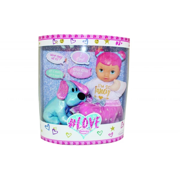 ΚΟΥΚΛΑ LOVE DOLL 34 εκ. ΜΕ ΤΟ ΣΚΥΛΑΚΙ ΤΗΣ