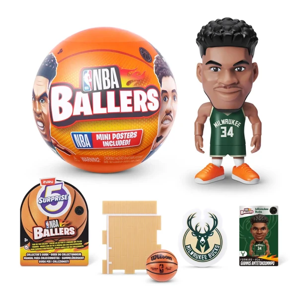 ZURU ΜΙΝΙΑΤΟΥΡΑ ΣΥΛΛΕΚΤΙΚΗ ΕΚΠΛΗΞΗ 5 SURPRISE SEASON 1 NBA BALLERS