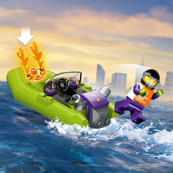 LEGO® CITY ΔΙΑΣΩΣΤΙΚΟ ΠΥΡΟΣΒΕΣΤΙΚΟ ΣΚΑΦΟΣ