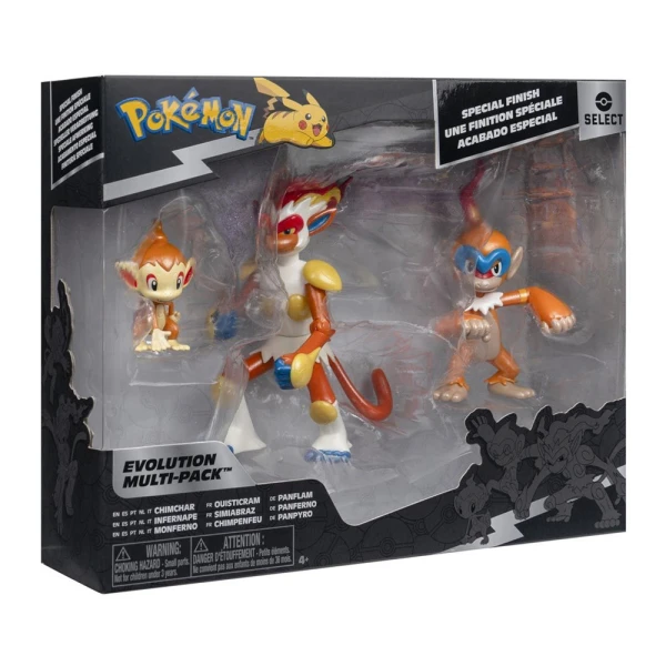 POKEMON EVOLUTION FIGURES 3pcs. - CHIMCHAR,MONFERNO,INFERNAPE