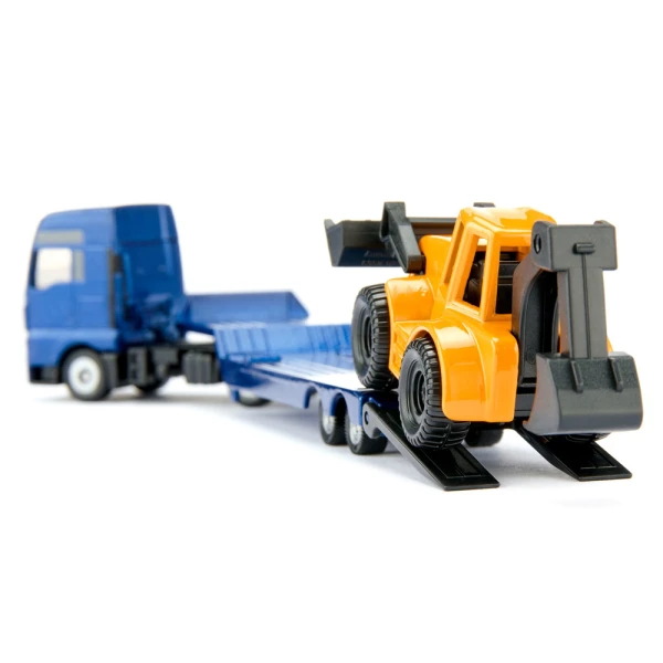 SIKU MAN LORRY WITH BACKHOE LOADER 1:87