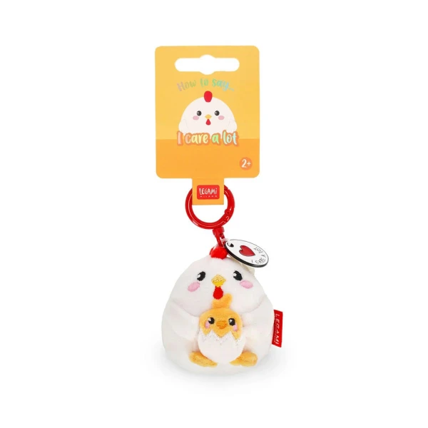 LEGAMI KEY RING SUPER SOFT PLUSH HEN