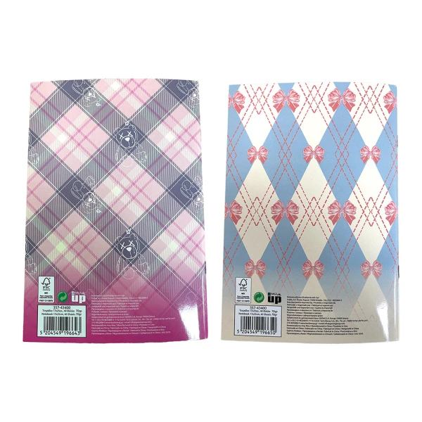 BACK ME UP STAPLED NOTEBOOK 17x25 40 SHEETS SCOTCH BEAR & SCOTCH DOG - 2 DESIGNS