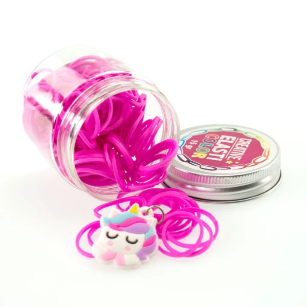 JAR WITH RUBBER BANDS & DECORATIVES GIRABRILLA
