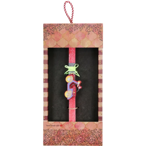SYNCHRONIA HANDMADE CANDLE 30 cm KEYCHAIN SCOOTER CORAL