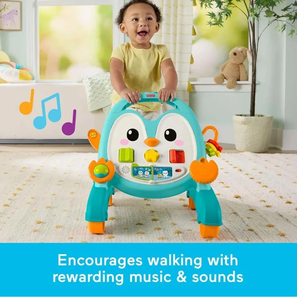 FISHER PRICE MUSICAL PENGUIN ACTIVITY WALKER 2 IN 1
