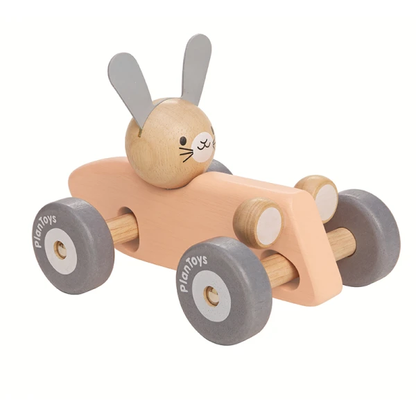 PLAN TOYS ΑΓΩΝΙΣΤΙΚΟ ΑΥΤΟΚΙΝΗΤΟ ΜΕ ΛΑΓΟΥΔΑΚΙ