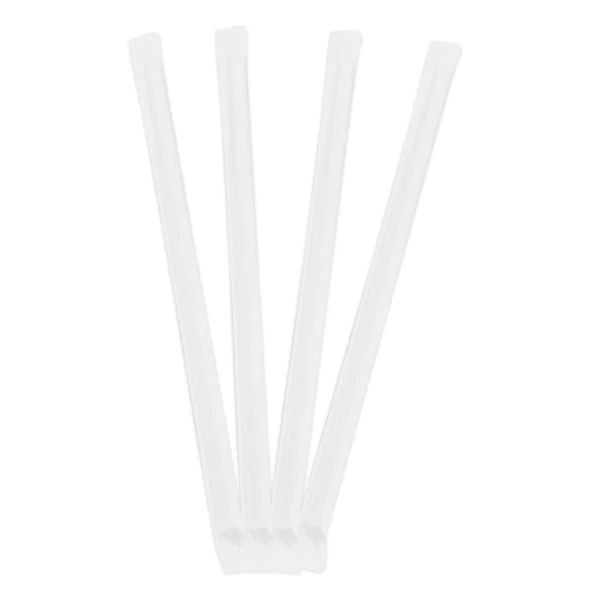 PAPER DRINKING STRAWS FSC WHITE KOKLIKO PACKAGED 50 pcs