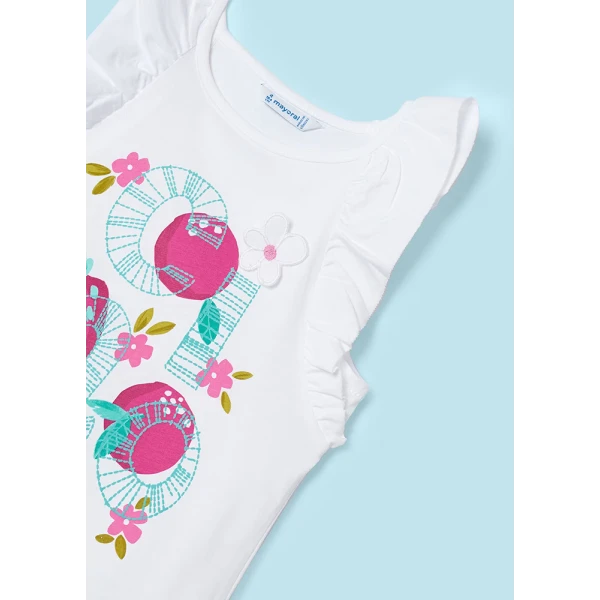 MAYORAL SET SHORT PANTS FRUITS FUCHSIA