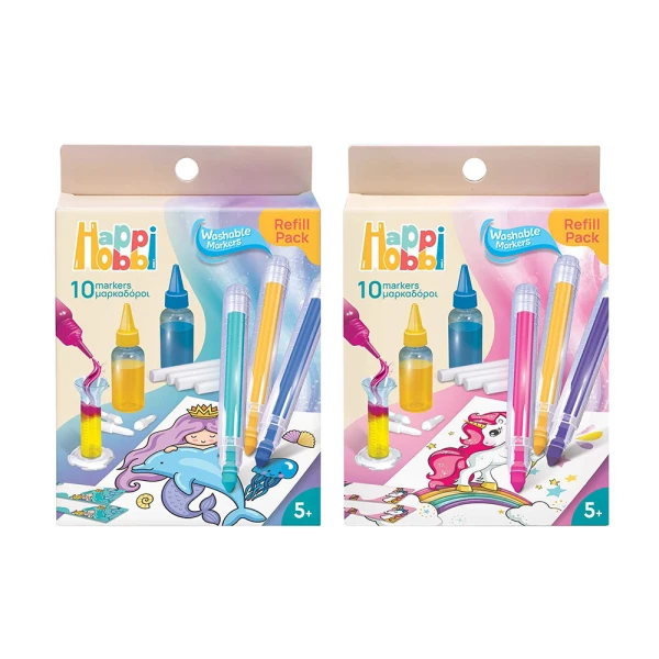 HAPPIHOBBI MARKERS WORKSHOP REFILL PACK - 2 DESIGNS