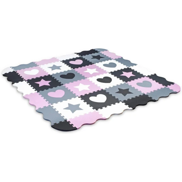 FLOOR PUZZLE 16 pcs. PINK-GREY