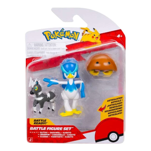 POKEMON FIGURES W26 BLITZLE-KABUTO-QUAXWELL