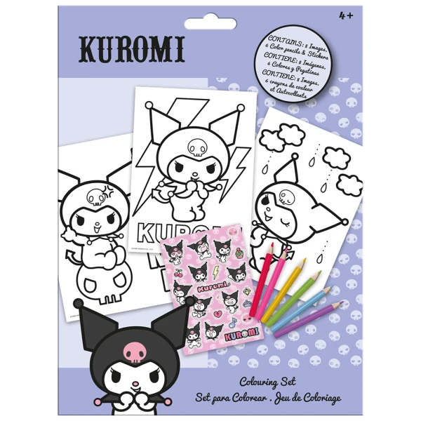 ΣΕΤ ΖΩΓΡΑΦΙΚΗΣ ΜΕ ΑΥΤΟΚΟΛΛΗΤΑ KUROMI