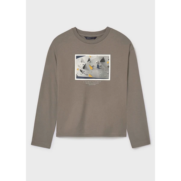 MAYORAL  LONG-SLEEVE T-SHIRT STONE 