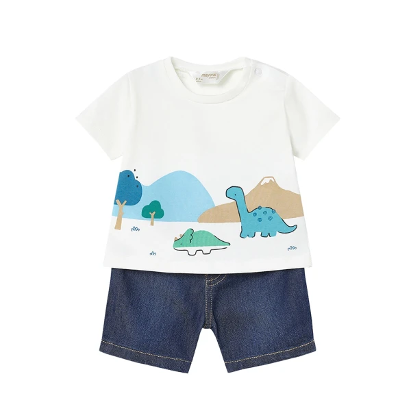 MAYORAL SHORT PANTS SET JEAN DARK DENIM