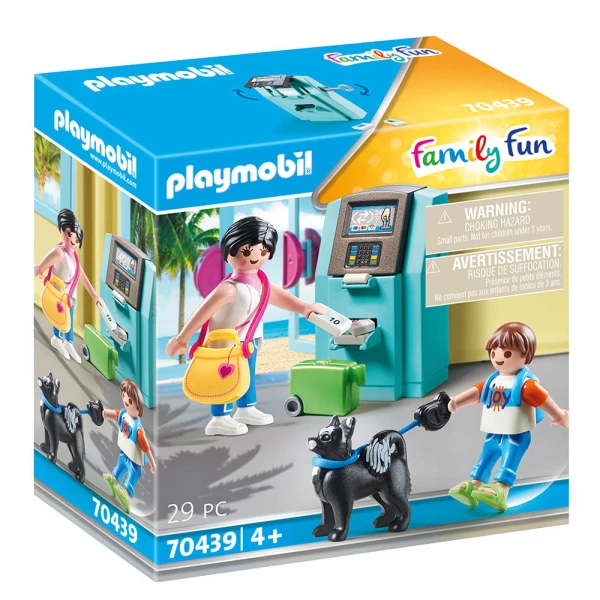 PLAYMOBIL FAMILY FUN HOTEL TOURISTS AT ATM