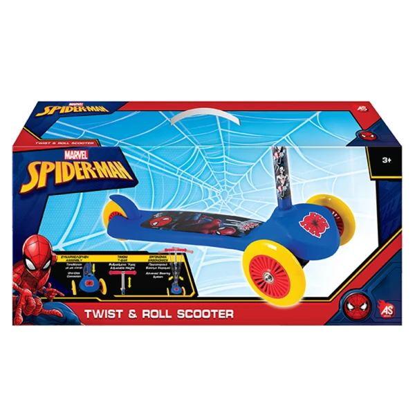 AS TWIST N ROLL SCOOTER MARVEL SPIDERMAN FOR AGES 3+