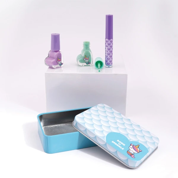HAPPIHOBBI BEAUTY SET IN METAL CASE SPARKLE LOVE - 2 DESIGNS