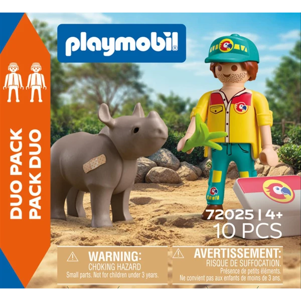 PLAYMOBIL DUOPACK RANGER WITH RHINO