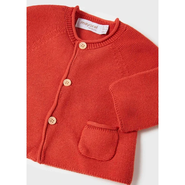 MAYORAL LONG CARDIGAN AND SOCKS ORANGE