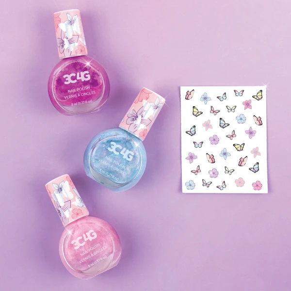 MAKE IT REAL 3C4G BUTTERFLY NAIL POLISH TRIO