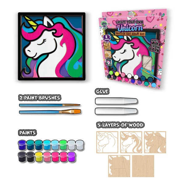 SPLAT PLANET WOODEN 3D PAINT KIT UNICORN