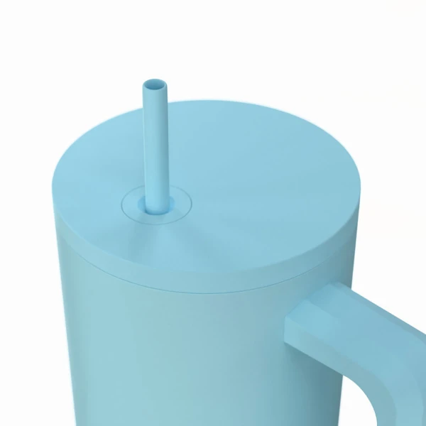 ESTIA HOME ART THERMAL BOTTLE STRAW TUMBLER XL 900ml - ARCTIC