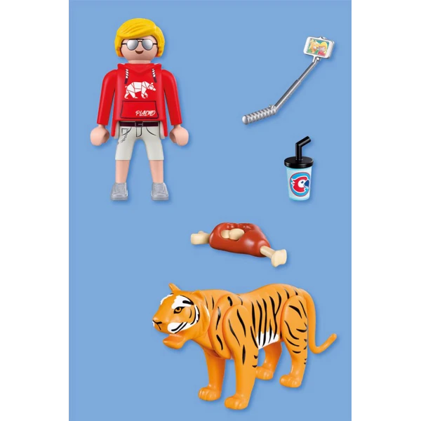 PLAYMOBIL ANIMALS & FRIENDS ΤΙΓΡΗΣ ΚΑΙ ΕΠΙΣΚΕΠΤΗΣ ΠΑΡΚΟΥ
