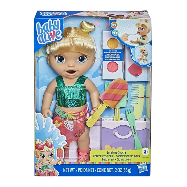 BABY ALIVE ΚΟΥΚΛΑ ΜΩΡΟ SUNSHINE SNACKS BLOND HAIR