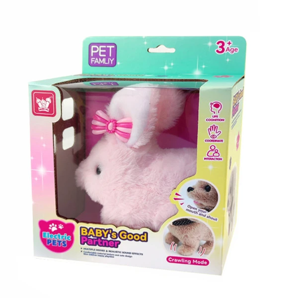 MECHANICAL PLUSH RABBIT THAT WALKS WITH SOUNDS