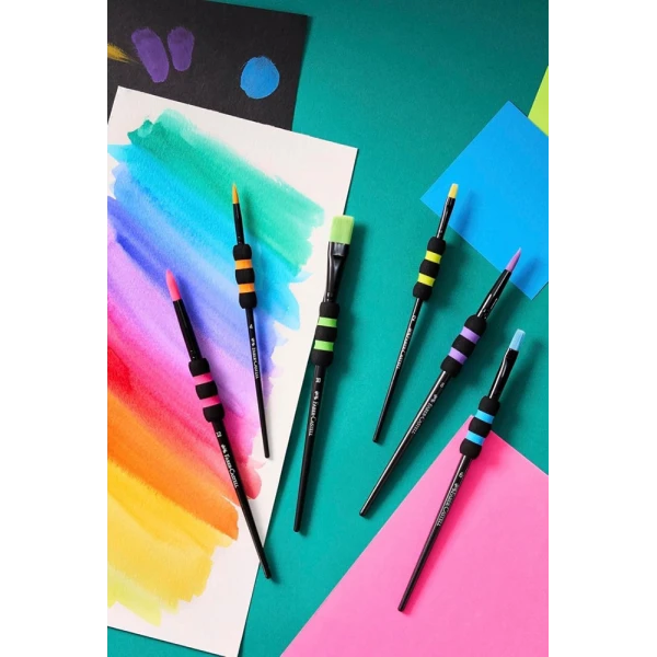 FABER CASTELL BLISTER WITH 6 BRUSHES Νο 2-4-6-8-10-12