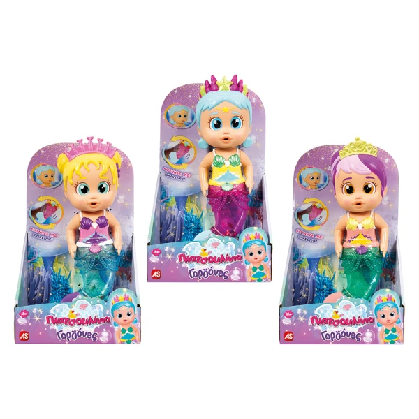 ΠΛΑΤΣΟΥΛΙΝΙΑ SHIMMER MERMAIDS ΚΟΥΚΛΑ ΜΠΑΝΙΟΥ ΛΑΜΠΕΡΗ ΟΥΡΑ - 3 ΣΧΕΔΙΑ