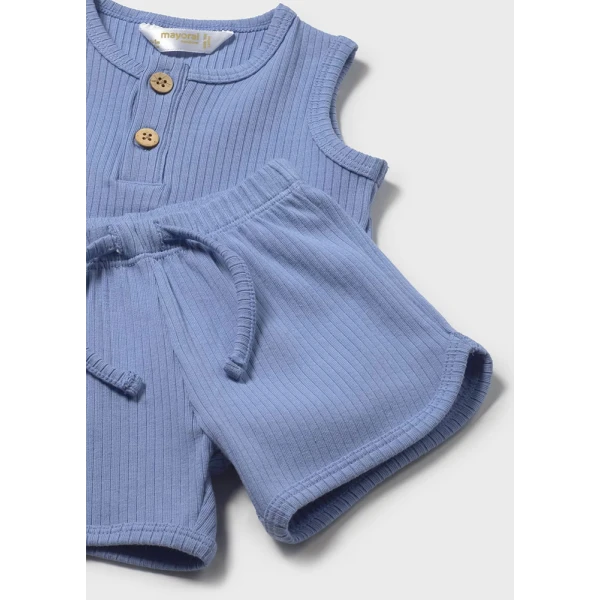 MAYORAL SET PANTS SHORT AND HAT BLUE 