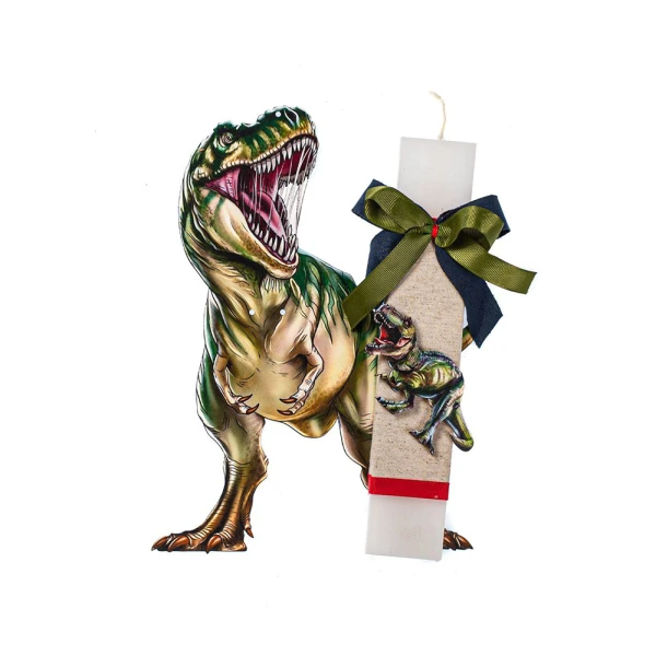 FEELING WOOD HANDMADE CANDLE DINO REX